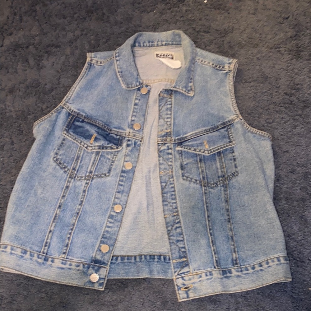 Light Blue Denim Vest